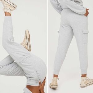 AERIE OFFLINE | Grey Sweatpants Cargo Joggers